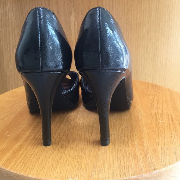 ALFANI CLASSY BLACK TOELESS STILETTO HEELS - Picture 4 of 6